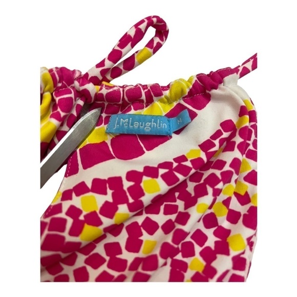 J McLaughlin Pink and Yellow Mosaic Dress Medium - Picture 5 of 9